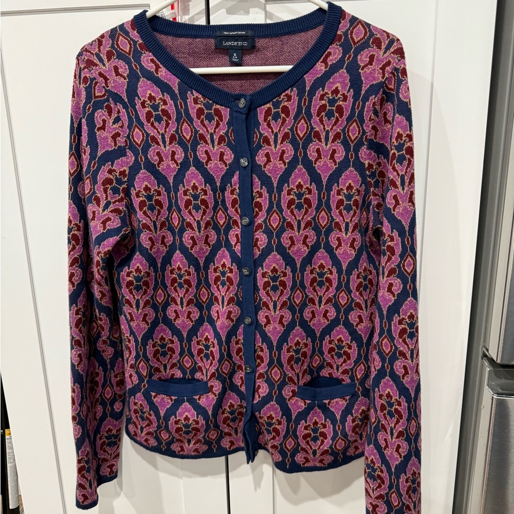 Land’s End Supima Cotton Button Down Cardigan